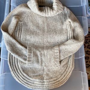 CYNTHIA ROWLEY Tan Chunky Cowl Neck SWEATER